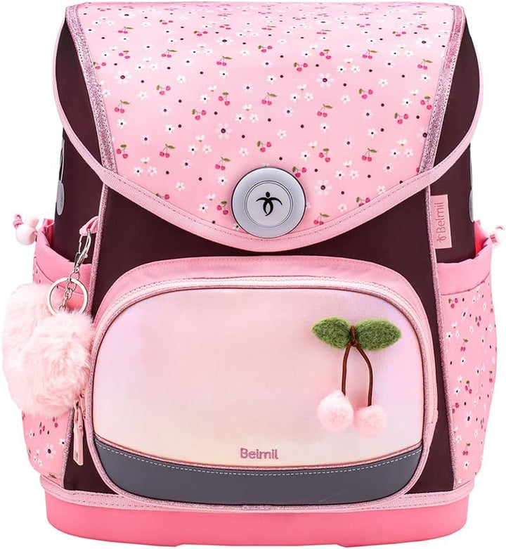 Belmil Premium Compact Plus ergonomisches Schulranzen Set 5 - teilig, AGR, Brustgurt, Hüftgurt, Magn