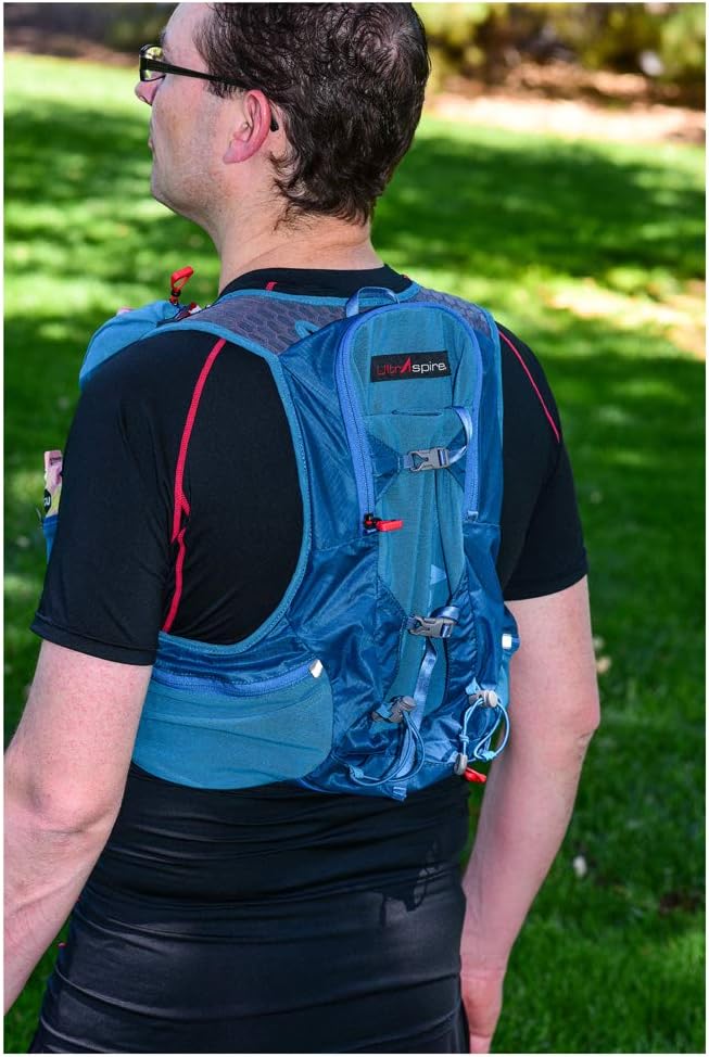 Ultraspire Zygos Trinkrucksack 4.0, 2 l, BPA- und PVC-freies Reservoir mit Mag-Clip Smaragdblau 4.0