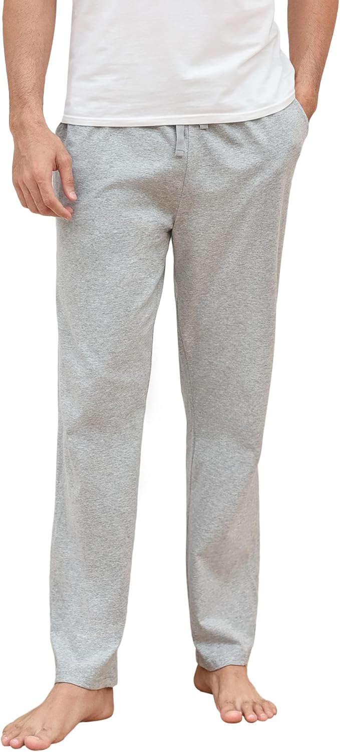 2er-Pack Schlafanzughose Herren Lang Leichte Pyjamahose aus Baumwolle Loungewear Hosen Schlafhose Fr