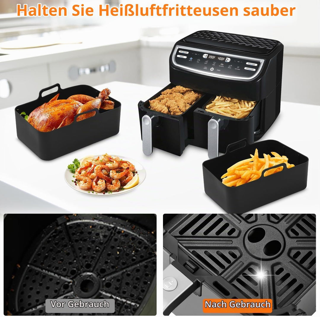 26 Stück Heissluftfritteuse Zubehör Set, Ninja AF400EU AF400EUCP AF451EU AF451EUCP AF500EU AF500EUCP