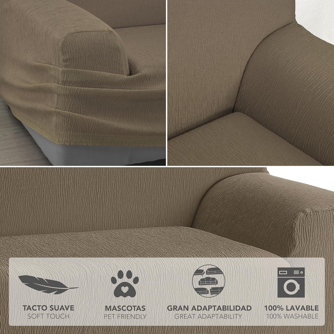 Martina Home Emilia sofahusse, Polyester Baumwolle Leder, 2 Sitzer 2 Sitzer Leder, 2 Sitzer Leder