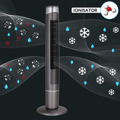 Monzana Turmventilator mit Fernbedienung 120cm Timer 3 Modi 90° Oszillation Säulenventilator Standve