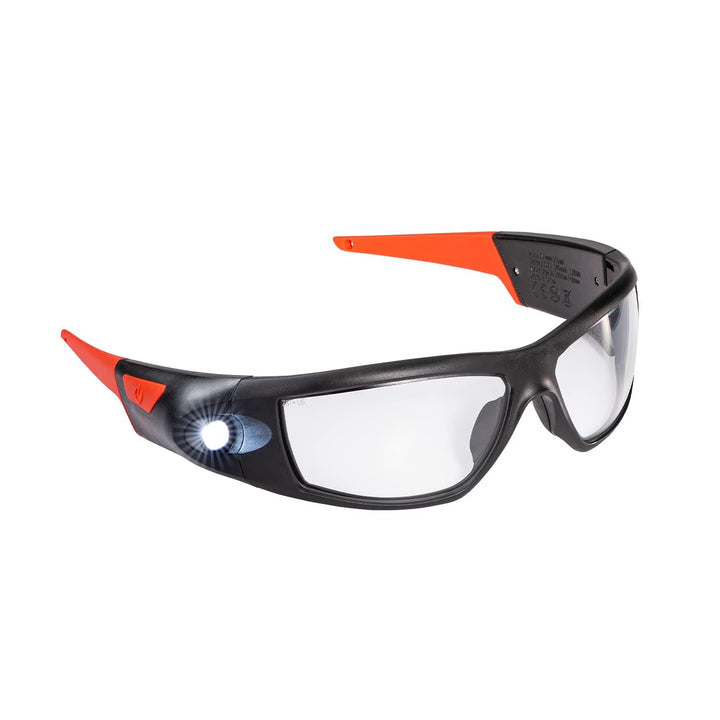 Coast SPG500 Wiederaufladbare LED-Sicherheitsbrille mit Beleuchtung, Bulls-Eye Spot-Strahl, ANSI Z87