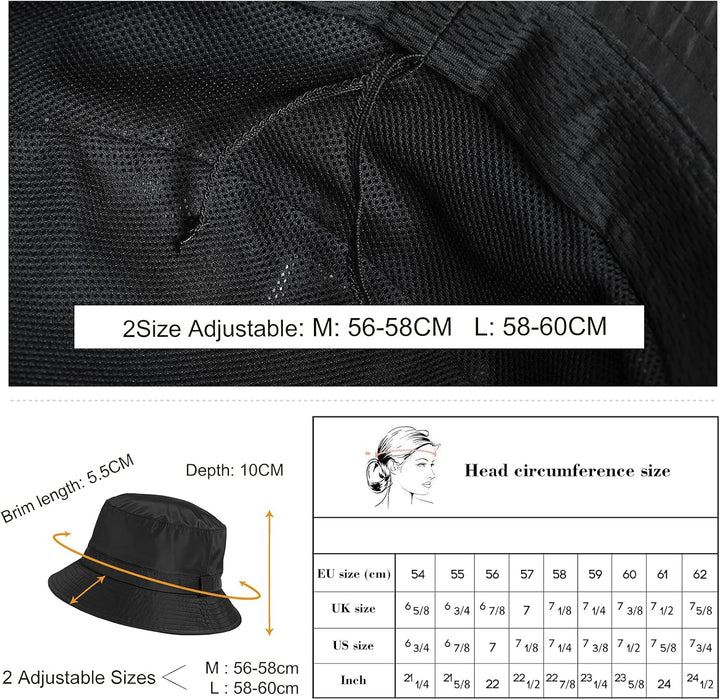 Comhats Regenhut Unisex für Damen Herren Wasserdichter Bucket hat Faltbar Eimerhut Strand Surfen Ang