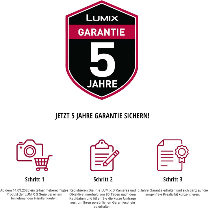 Panasonic LUMIX DC-S5M2XCE Spiegellose Vollformatkamera mit S 50mm F1.8 Objektiv, 4K 60p &amp; 6K 30p un