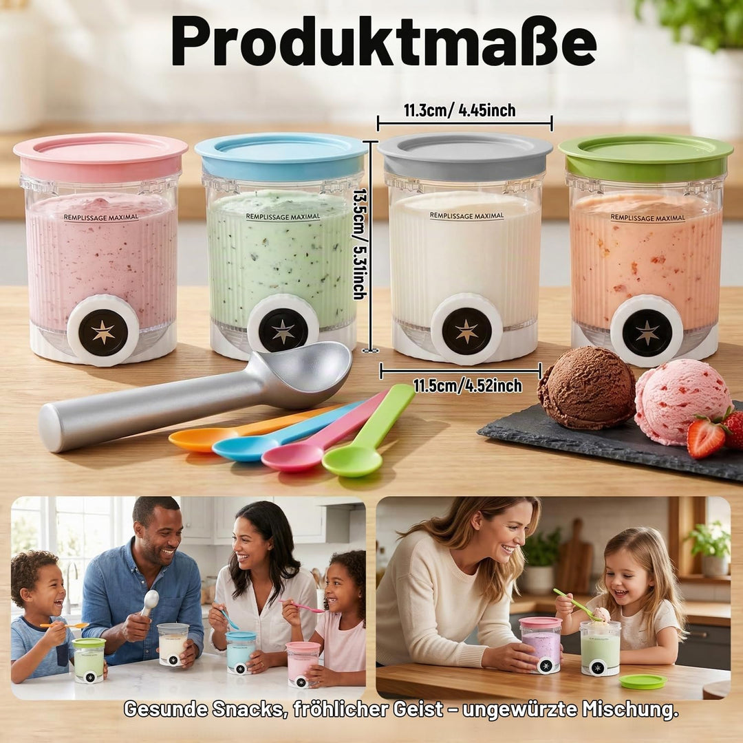 Behälter Kompatibel mit Ninja Swirl CREAMi,für Ninja CREAMi Eiscreme und Softeismaschine, 2 Stück Be
