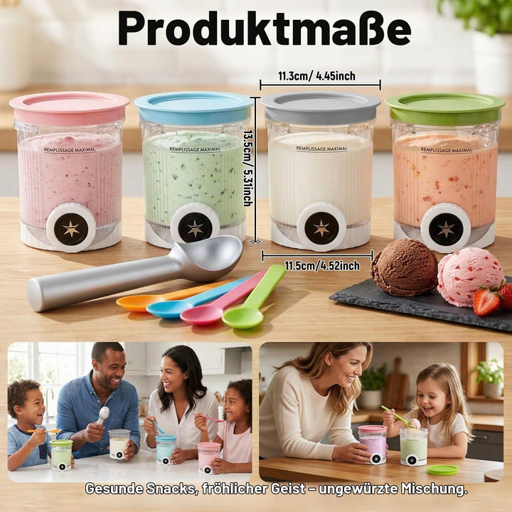 Behälter Kompatibel mit Ninja Swirl CREAMi,für Ninja CREAMi Eiscreme und Softeismaschine, 2 Stück Be