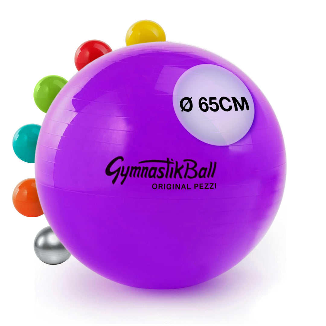 PEZZI - Gymnastikball Original Pezziball Standard 42-75cm Ø – Sitzball für Therapie, Sport & Büro -