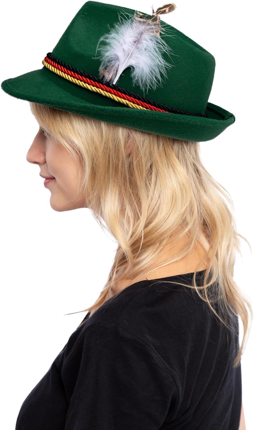 Spooktacular Creations 2 German Alpine Hats Costume Accessories, Retro Bavaria Traditional Hat Felt