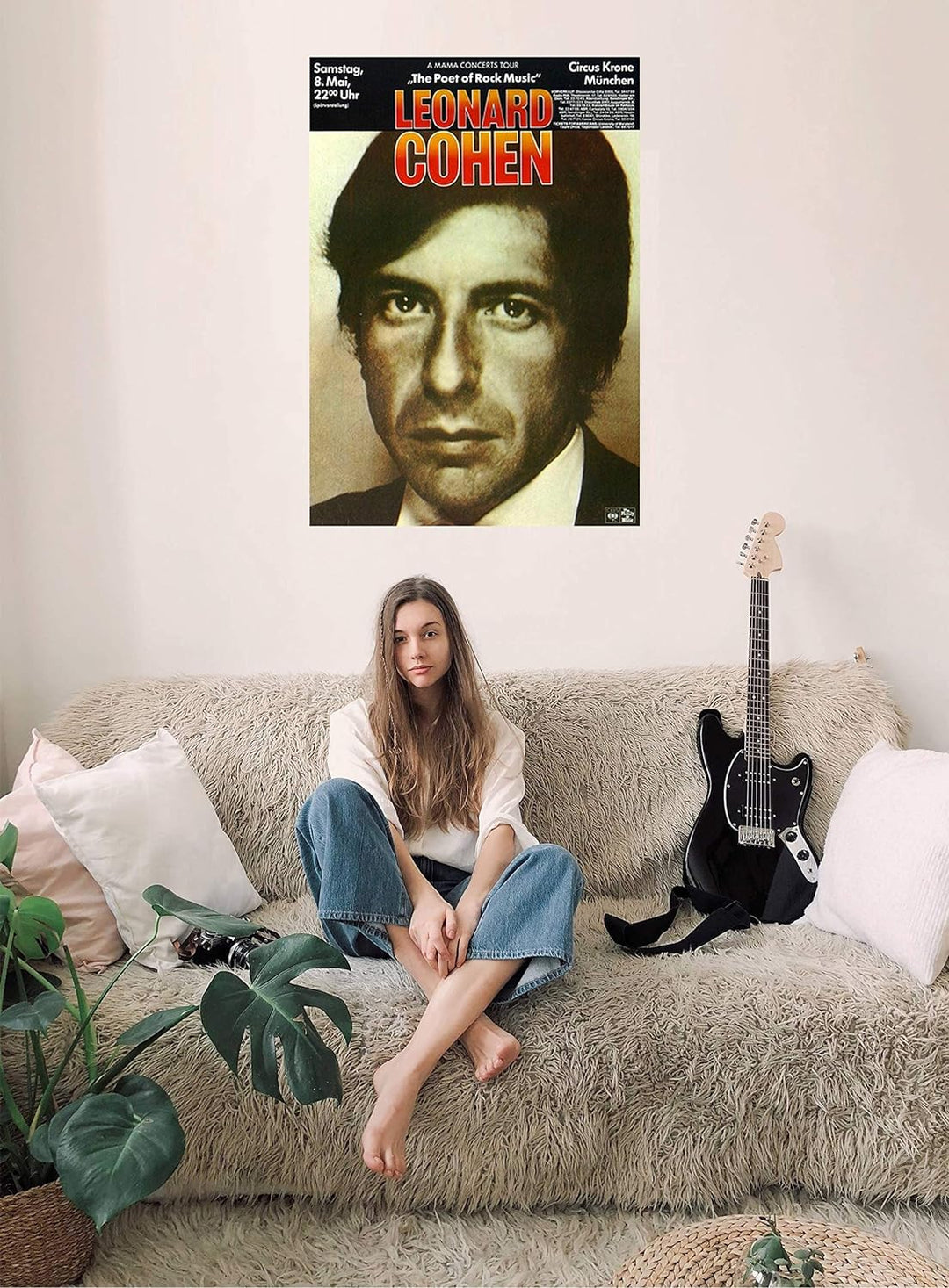 Leonard Cohen - Poet of Rock Music, München 1971 » Konzertplakat/Premium Poster | Live Konzert Veran