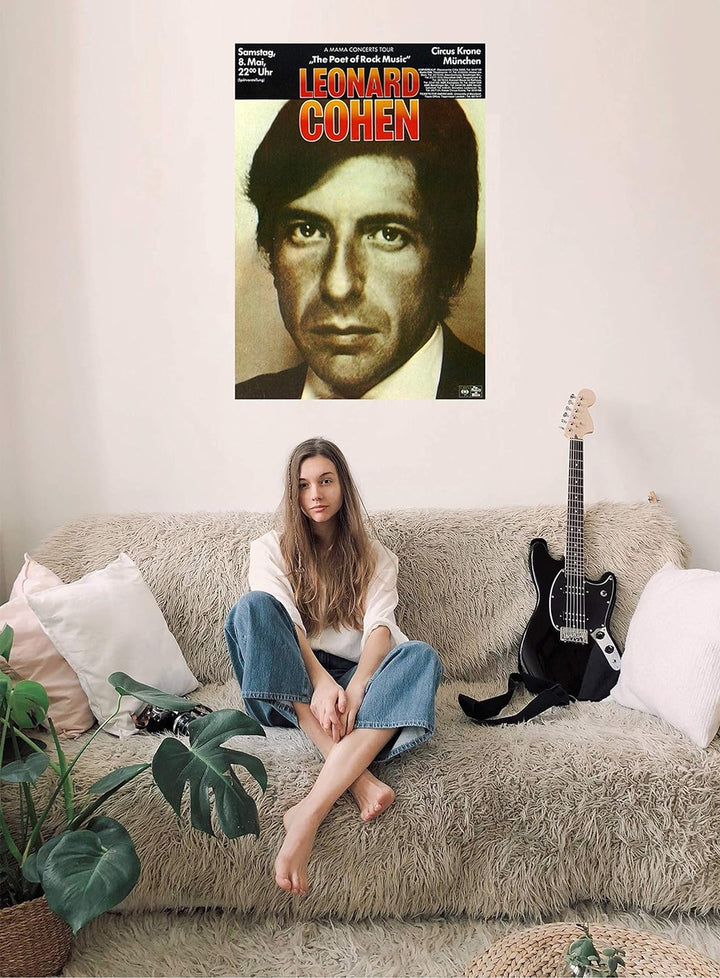Leonard Cohen - Poet of Rock Music, München 1971 » Konzertplakat/Premium Poster | Live Konzert Veran