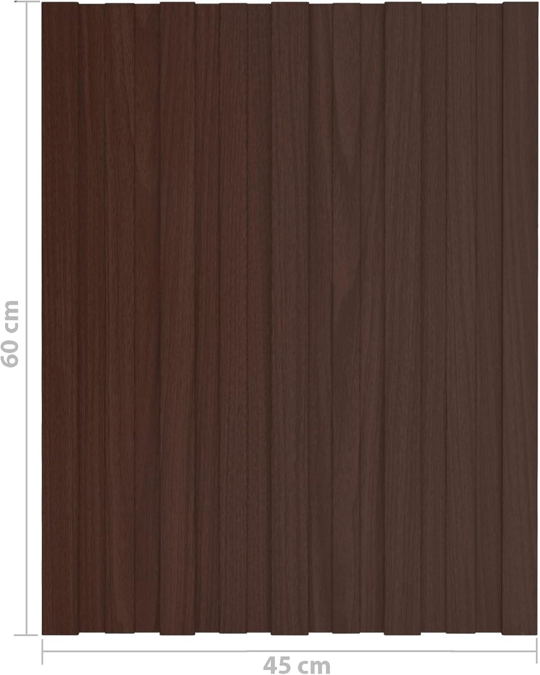 Dachpaneel 12 Stück Braun 60 x 45 cm Verzinkter Stahl, Wellplatten Dach Welldach wetterfest, Wellble