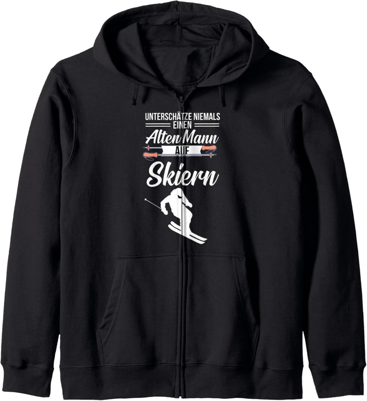 Ski Opa Skifahrer der Skifahren & Wintersport mag Geschenk Kapuzenjacke