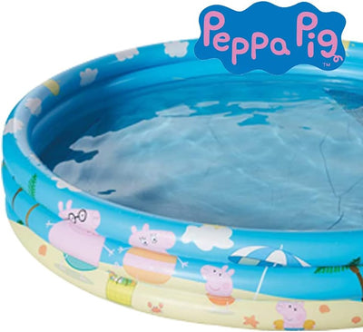 Smart-Planet Planschbecken Peppa Pig aufblasbar - 150 x 25 cm - 3-Ring-Pool Peppa Wutz - Kinderpool