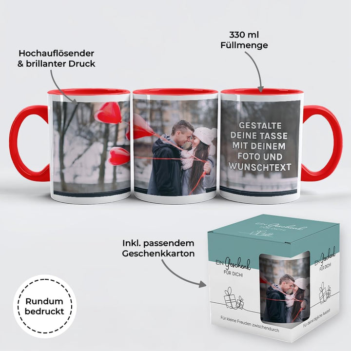 Personalisierte Tasse | personalisiert mit Foto oder Text | Tasse mit Bild | Geschenkidee | Fototass