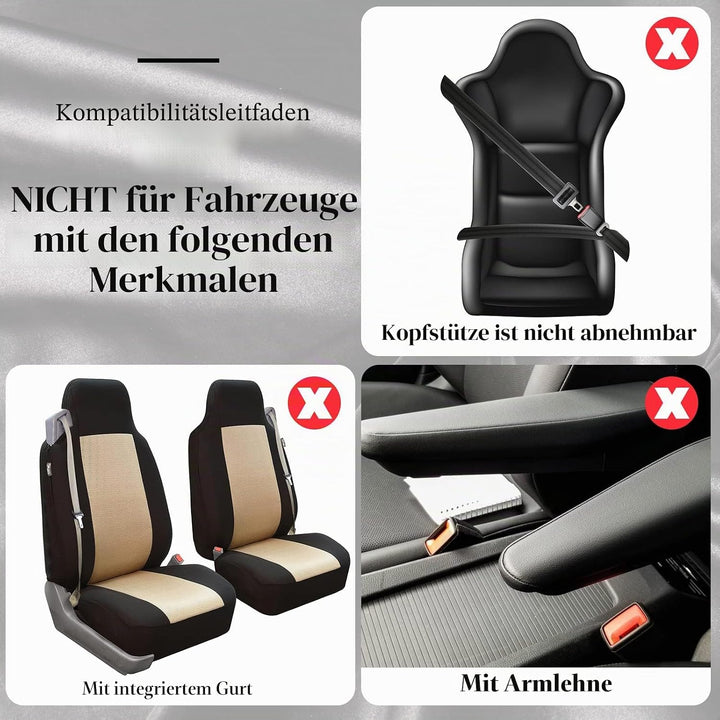 Frienda Baja Autositzbezüge, komplettes Set, Mehrfarbig, gestreift, Boho-Druck, Lenkradbezug, Sicher