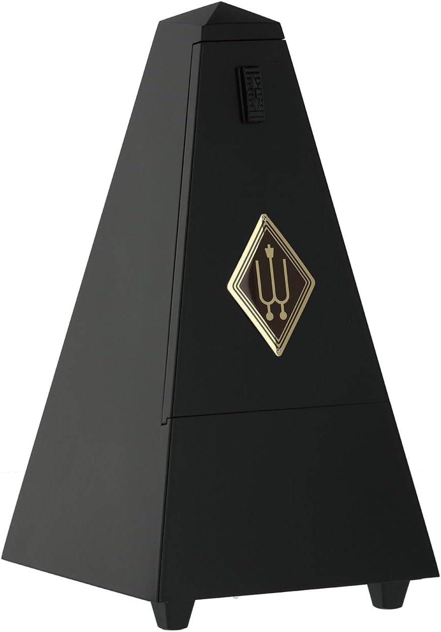 Wittner Metronom 806M Holzgehäuse ohne Glocke Taktell Pyramidenform schwarz matt, schwarz matt