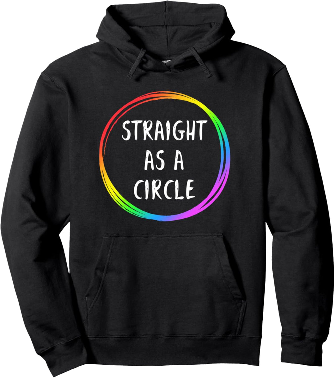 Straight as a circle Lustiges CSD LGBT Pullover Hoodie