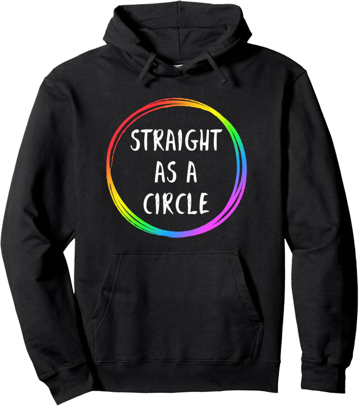 Straight as a circle Lustiges CSD LGBT Pullover Hoodie