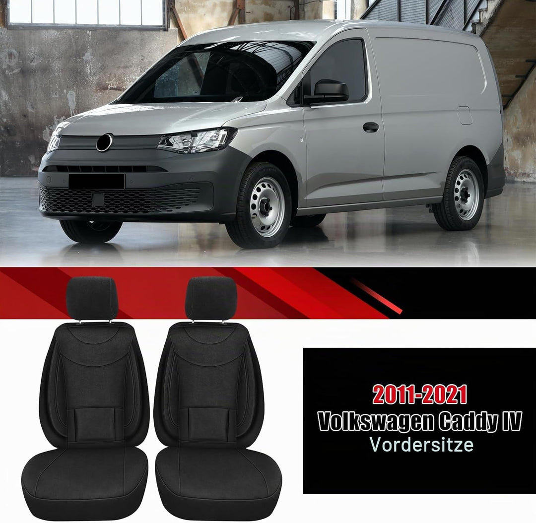 Sitzbezüge Auto für 2011-2021 VW Caddy 4, Autositzbezüge Auto-Sitzschoner Schonbezüge Sitzauflagen S