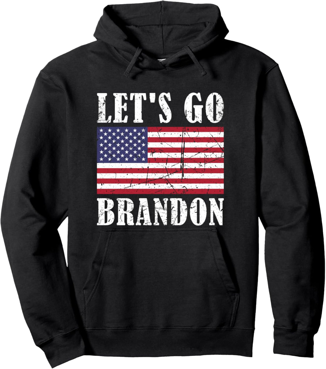 Let's Go Brandon US Flag Pullover Hoodie