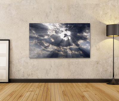 islandburner Bild auf Leinwand Antlitz Christi In Den Wolken Himmel Bilder Wandbilder Poster Leinwan