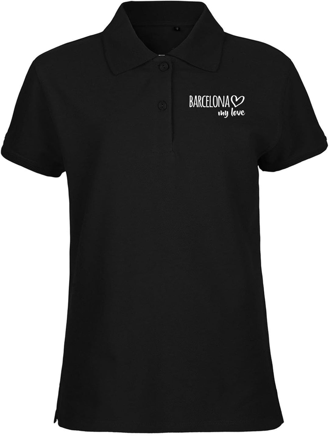 huuraa Damen Polo Shirt Barcelona My Love Bio Baumwolle Fairtrade Oberteil Grösse XS-XXL für alle Fa