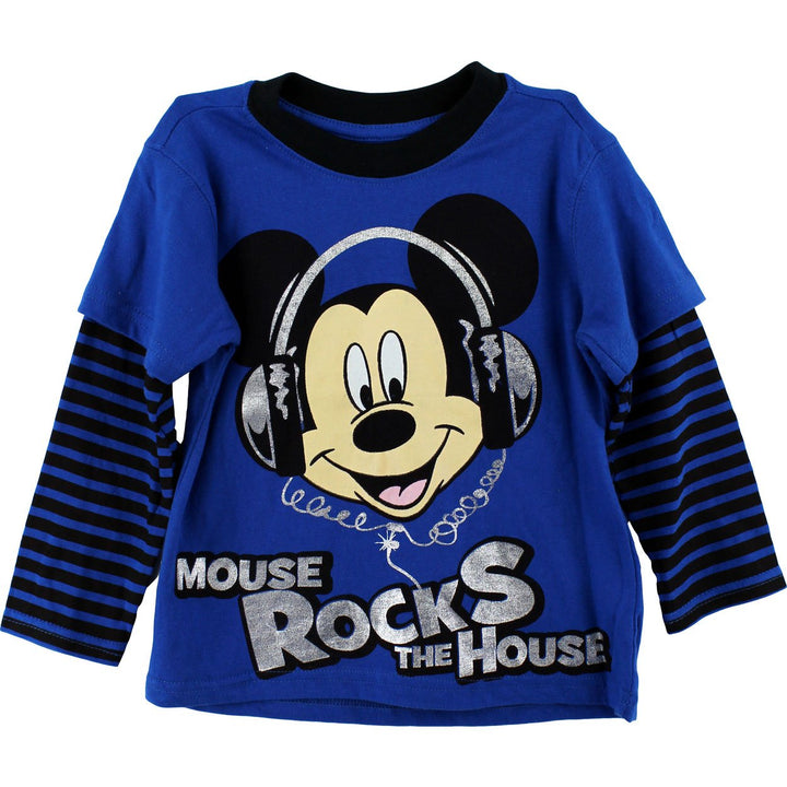 Disney Mickey Mouse Boys Mouse Rocks The House Layered T-Shirt 2T-4T (3T)