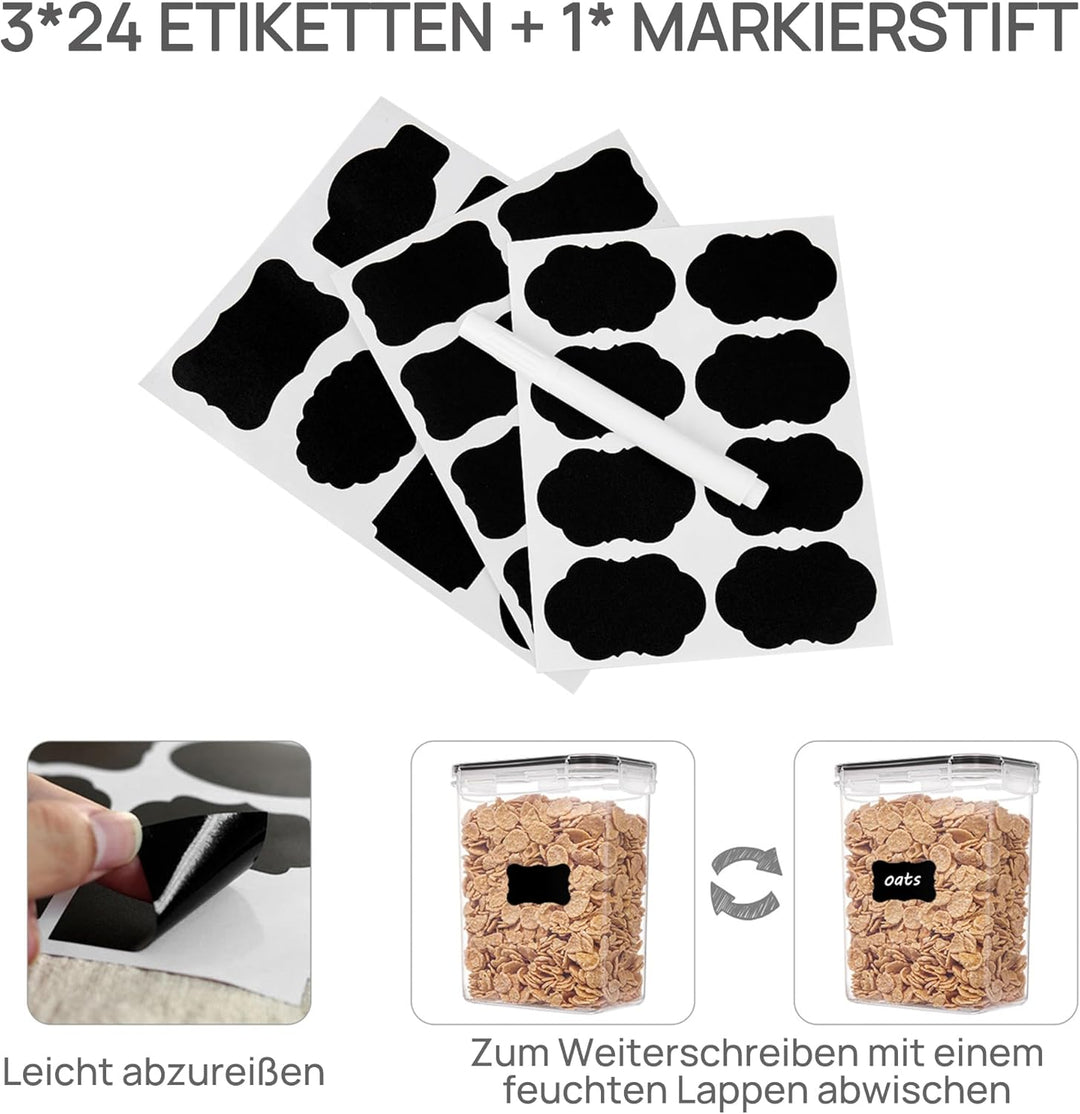 Vtopmart Vorratsdosen mit Deckel Luftdicht, Set mit 32 Vorratsbehälter, BPA-frei, Küchen Aufbewahrun
