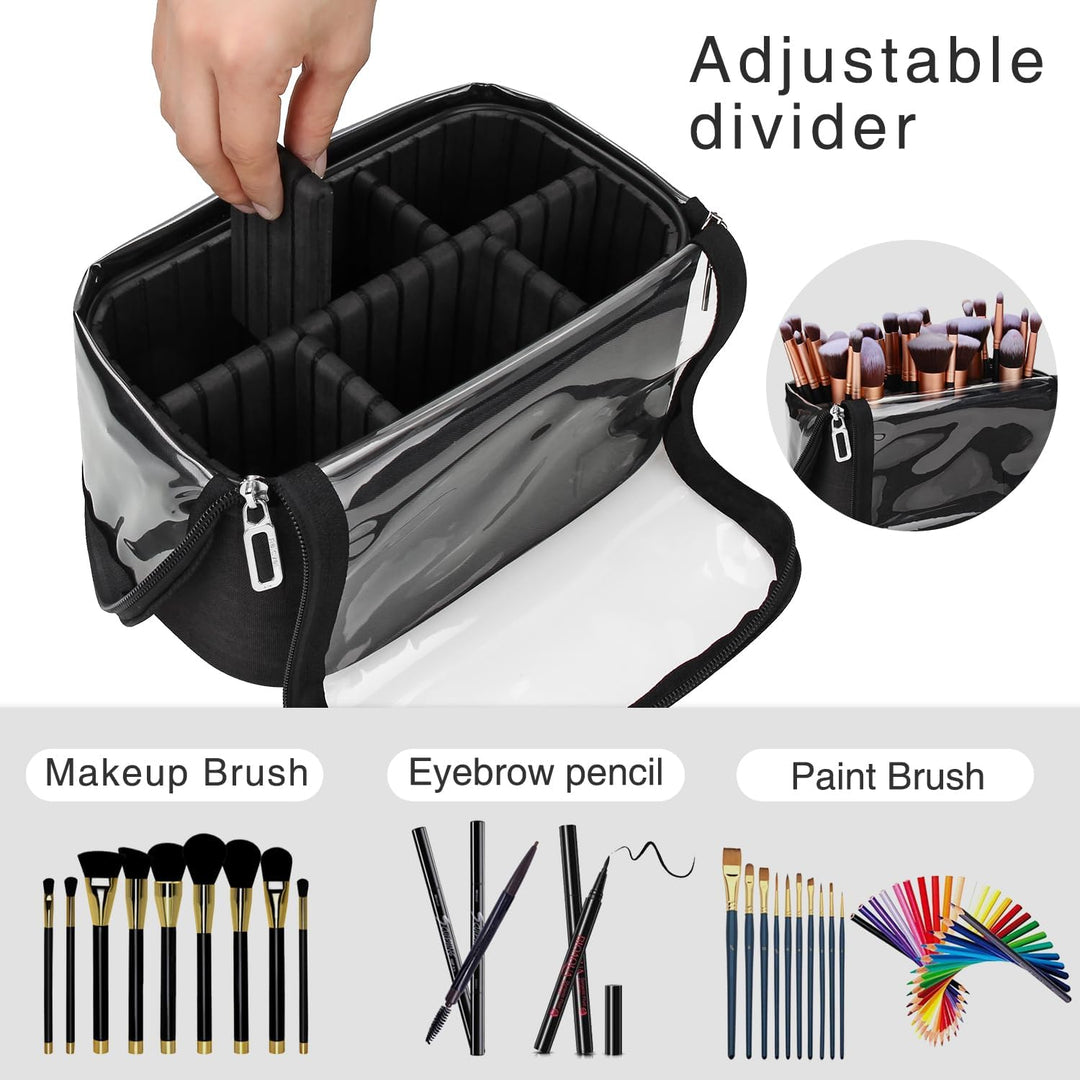 Relavel Kosmetiktasche, Make up Pinsel Tasche, Gross Make up Organizer, Stand-up Kulturbeutel Wasser