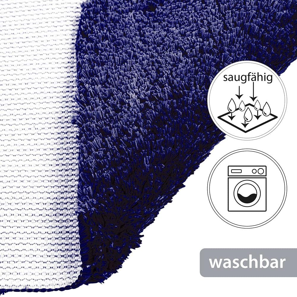 PANA® Flauschiger Badvorleger (60x100 cm) • Hochflor Badteppich aus weichen Mikrofasern • rutschfest