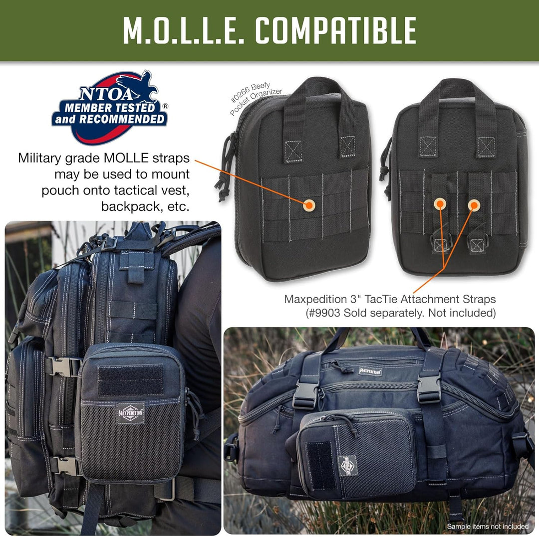 Maxpedition Beefy Pocket Organizer Tasche Einheitsgrösse Schwarz, Einheitsgrösse Schwarz