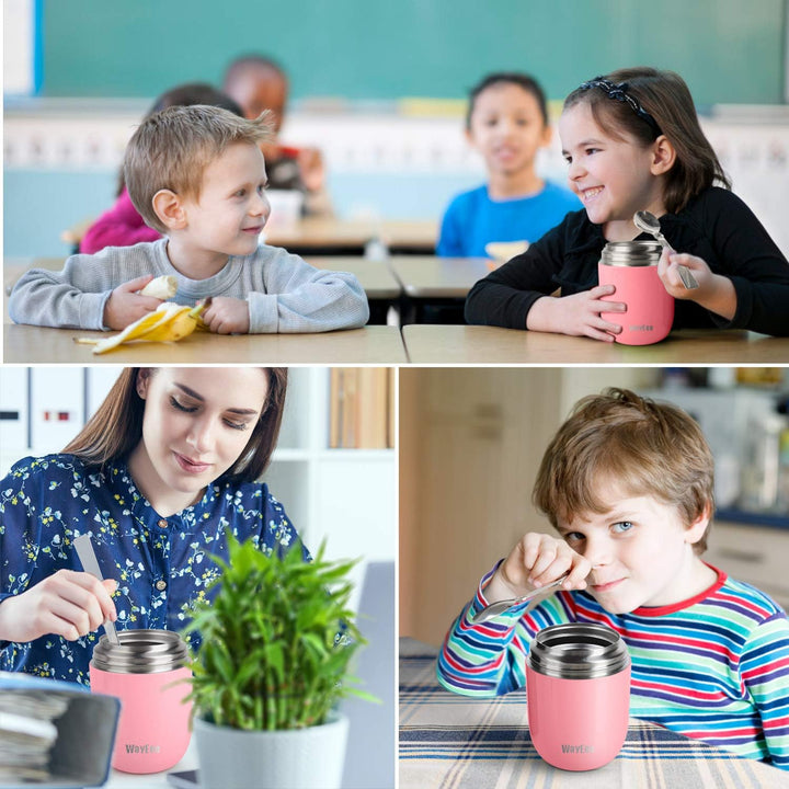 Thermobehälter für Essen 450ml Speisegefäss Edelstahl Speisebehälter Babybrei Isolierbehälter mit Lö