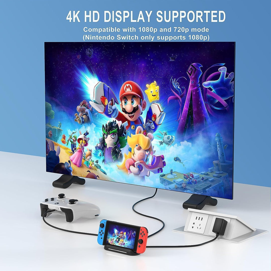 GKEAPZA 5-in-1 TV-Dock Station kompatibel mit Nintendo Switch/OLED – tragbarer HDMI-Dock mit USB 2.0