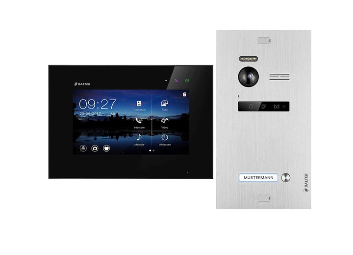 Balter EVO Video Türsprechanlage, Touchscreen, 7 Zoll Monitor, Smartphone App, 2-Draht Bus, Türstati