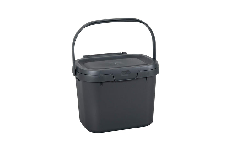 Addis, Komposteimer für Lebensmittelabfälle für die Küche, Plastik, metallic Silver, Compost Caddy C