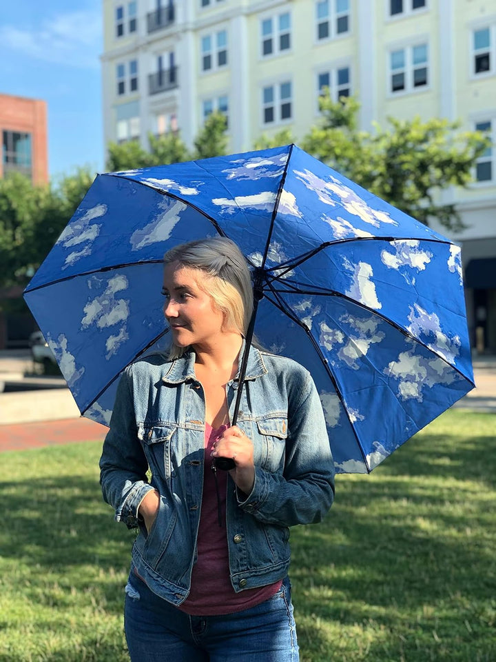 totes InBrella Regenschirm, umgekehrtes Design, automatisches Öffnen/Schliessen, Wolke, Einheitsgrös
