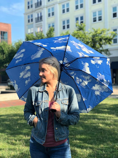 totes InBrella Regenschirm, umgekehrtes Design, automatisches Öffnen/Schliessen, Wolke, Einheitsgrös