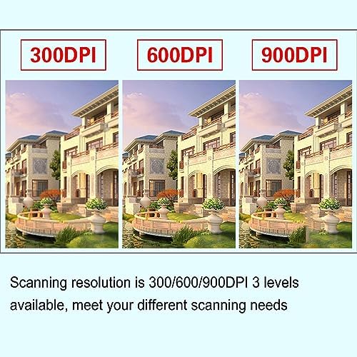 Tragbarer Dokumentenscanner, 900DPI Mobiler Handheld-Fotoscanner für A4-Dokumente, Bilder, Seiten, T
