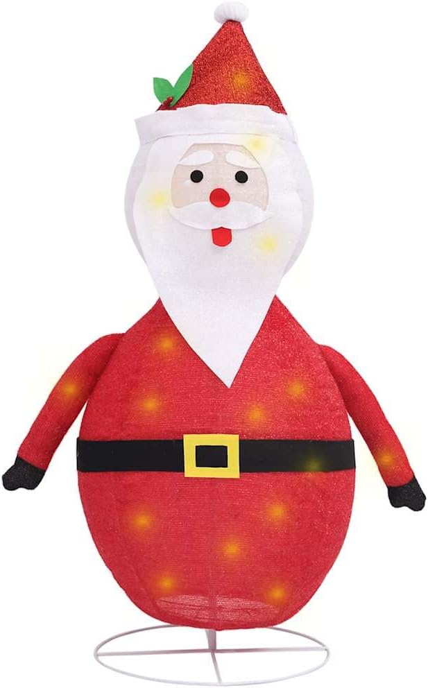 vidaXL Weihnachtsmann Figur LED Luxus Beleuchtet Nikolaus Santa Claus Weihnachtsdeko Weihnachten Dek