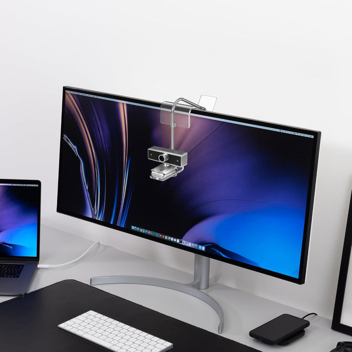 GEEKRIA Acryl-Mittelbildschirm / Mid Webcam-Ständer, platzieren Sie die Webcam überall auf dem Monit