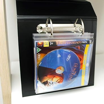 3L Blu-Ray Hüllen mit Ringbuch-Löcher zur Blu Ray Aufbewahrung - 50 Stück - Hülle zum Abheften in ei