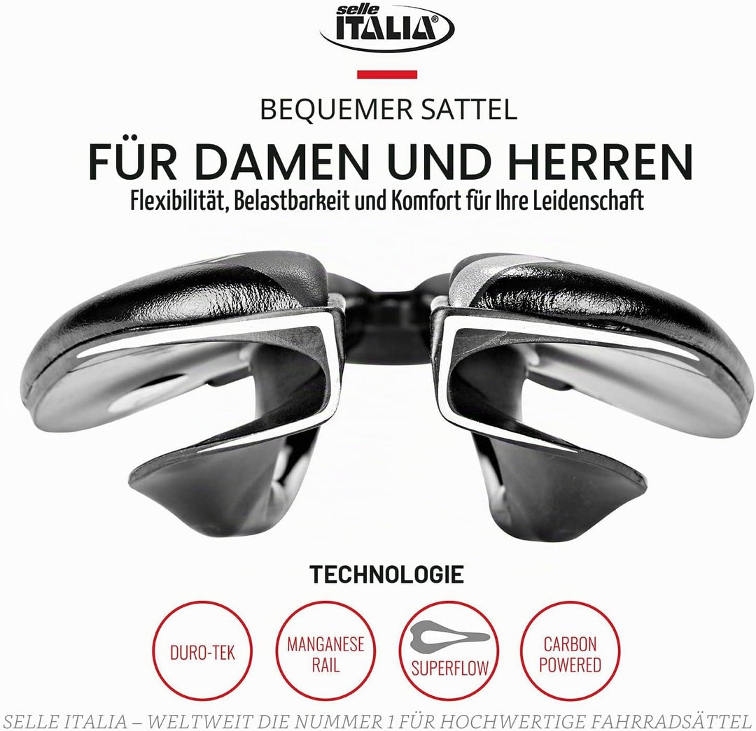 Selle Italia Unisex – Erwachsene Sp01 Boost Tm Superflow Sattel S Schwarz, S Schwarz