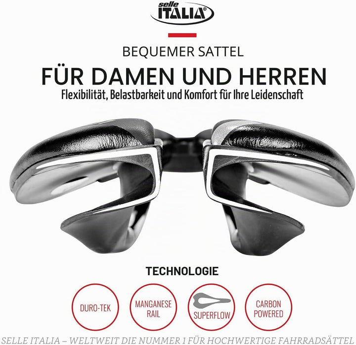 Selle Italia Unisex – Erwachsene Sp01 Boost Tm Superflow Sattel S Schwarz, S Schwarz