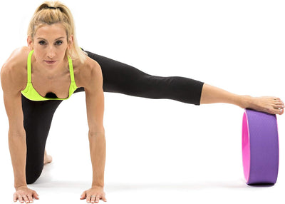 ProsourceFit Yoga Wheel Prop 12” for Improving Yoga Poses & Backbends, Flexibility, Balance, Stretch