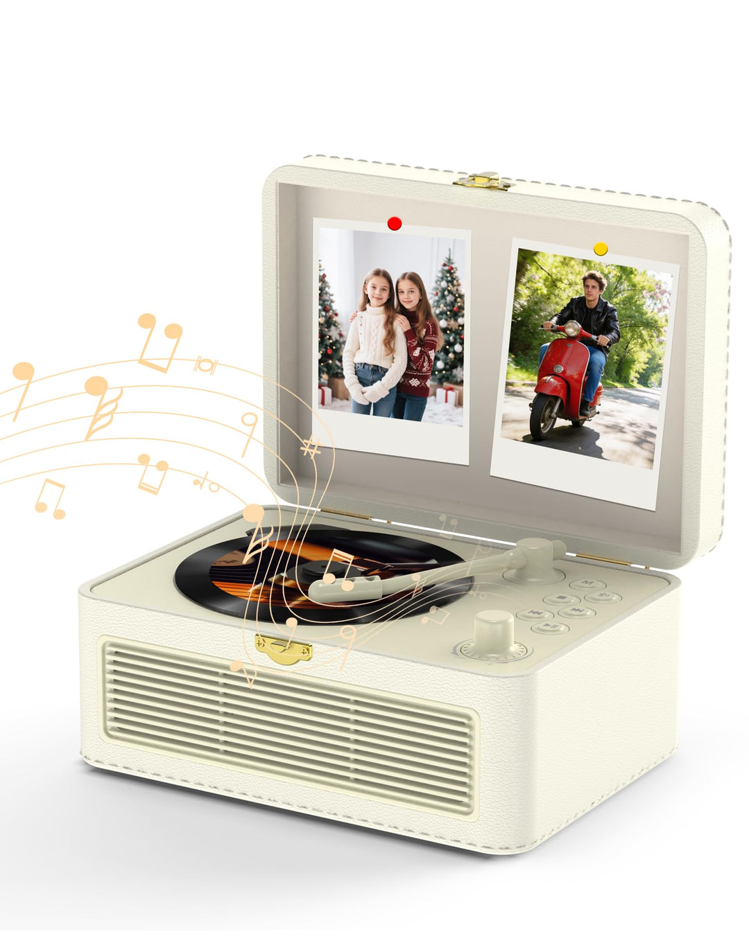 Tragbar CD Player Bluetooth Retro Radio mit CD-Player mit Lautsprecher Unterstützung USB & AUX-Wiede