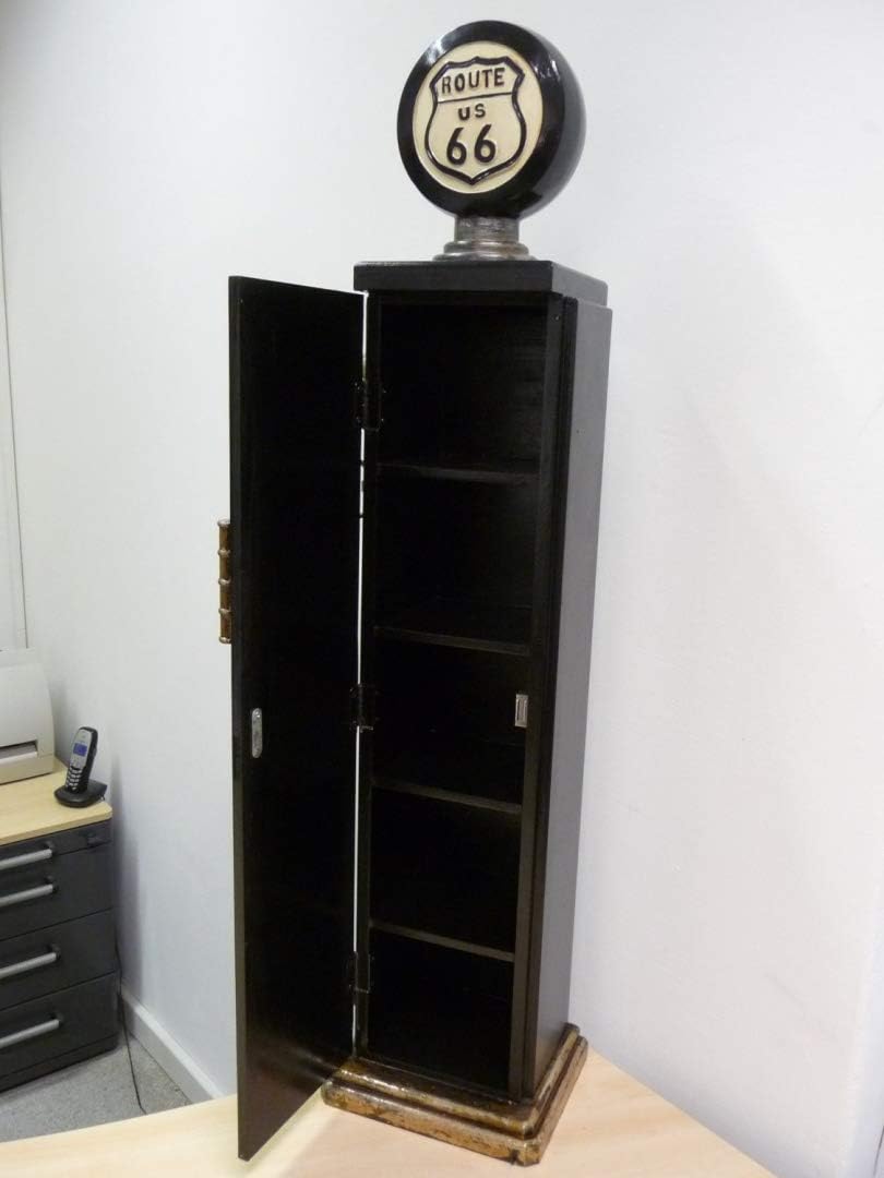 Design-Schrank Zapfsäule, Retro, schwarz, 105cm