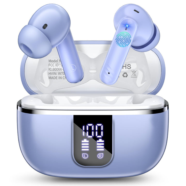W70 Pro Bluetooth Kopfhörer In-Ear, Bluetooth 5.4 Wireless Earbuds mit HiFi-Sound, Sport Ohrhörer mi
