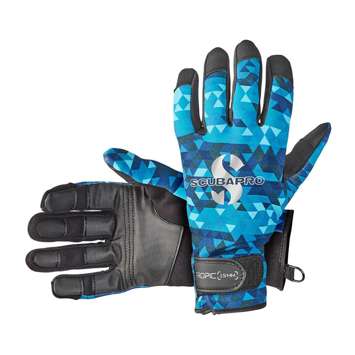 SCUBAPRO Tropic Tauchhandschuh, 1,5 Mm Handschuhe M Blau, Schwarz, M Blau, Schwarz