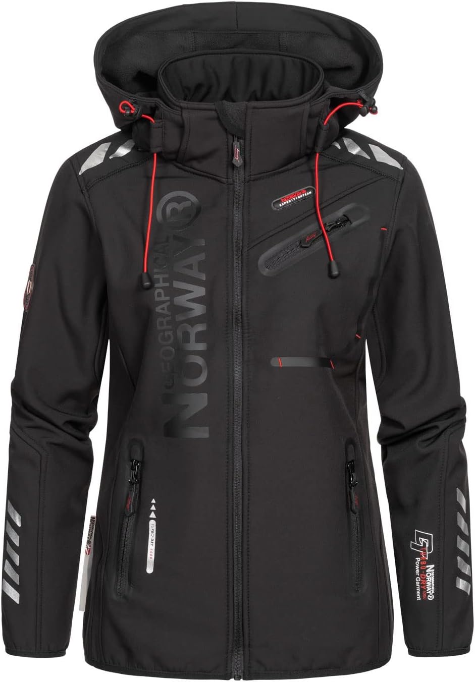 Geographical Norway Damen Jacke Softshell L Schwarz / Schwarz, L Schwarz / Schwarz